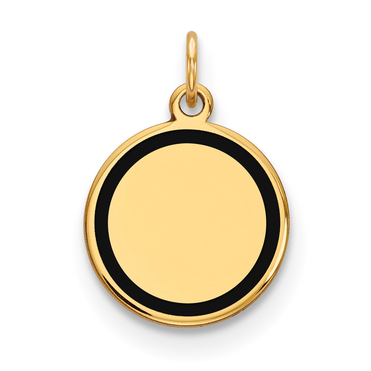 Enamel .027 Gauge Circular Engravable Disc Charm 14k Gold XM609/27, MPN: XM609/27, 883957780566