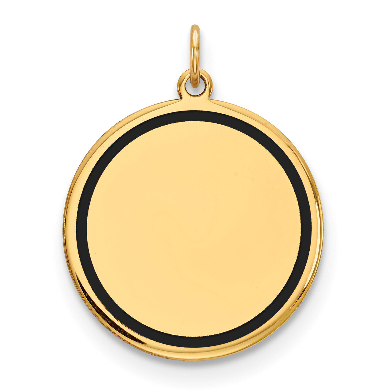 Enamel .027 Gauge Circular Engravable Disc Charm 14k Gold XM614/27, MPN: XM614/27, 883957604770
