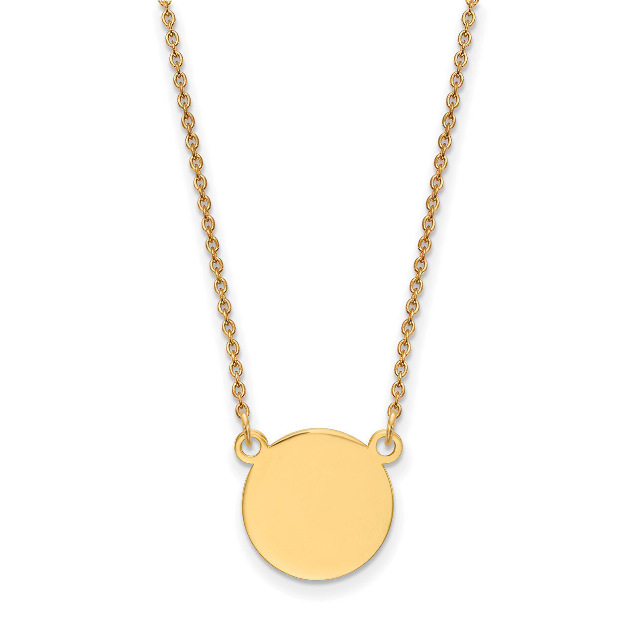 18 Inch 0.018 Gauge Circular Engravable Disc 18 Necklace 14k Gold Plain XM623/18-18, MPN: XM623/18-…