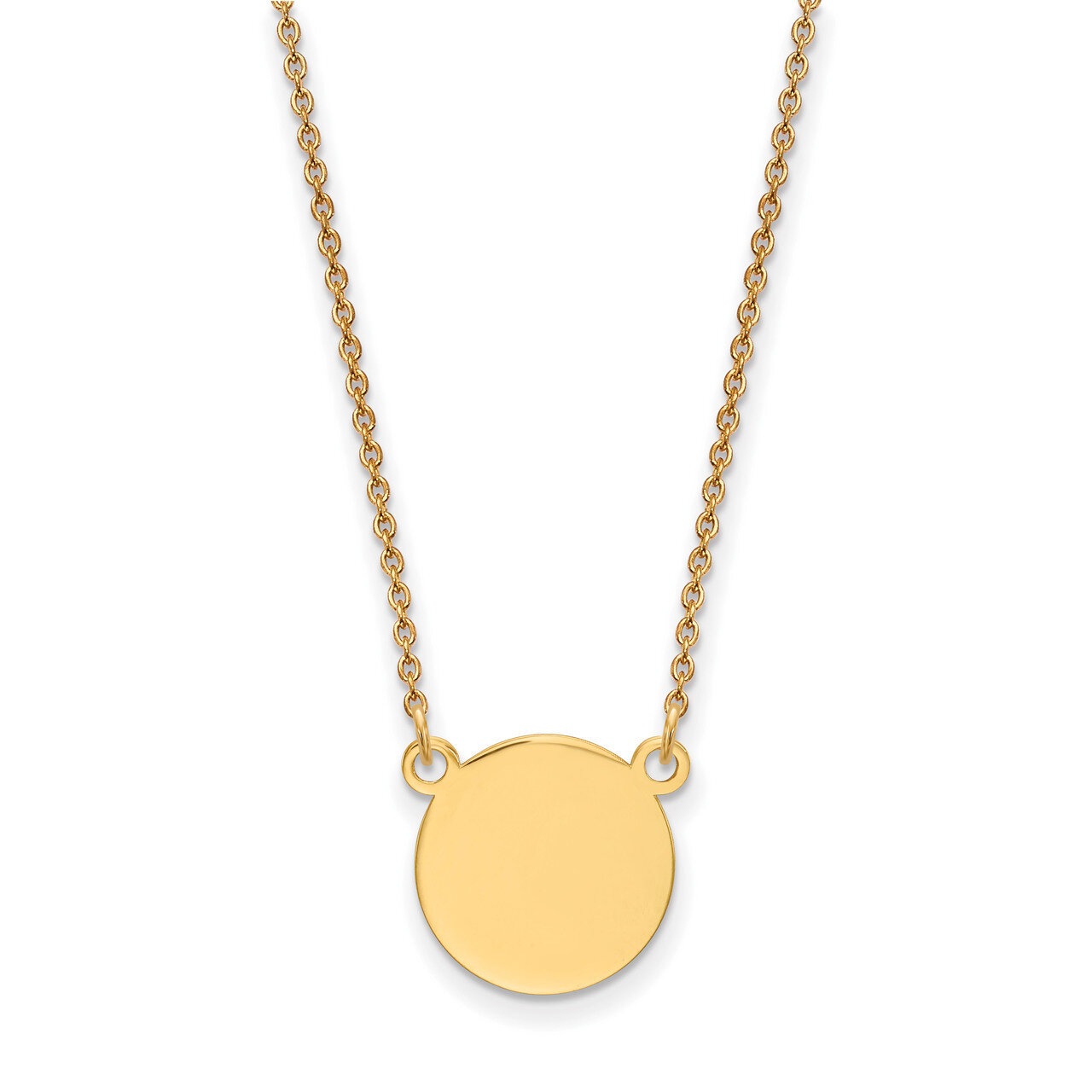 18 Inch 0.027 Gauge Circular Engravable Disc 18 Necklace 14k Gold Plain XM623/27-18, MPN: XM623/27-…