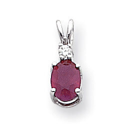 Ruby Diamond pendant 14k white Gold 7x5mm Oval XP1005R/A, MPN: XP1005R/A, 883957170022