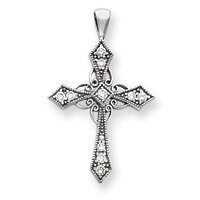 Diamond cross pendant 14k white Gold XP1777WVS