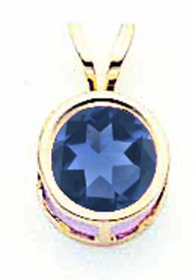 6mm Sapphire Bezel Pendant 14k Gold XP301S, MPN: XP301S, 883957205229