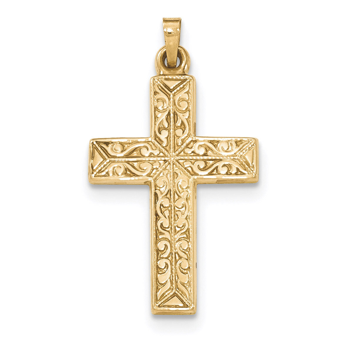 Filigree Cross Pendant 14k Gold Polished XR1420, MPN: XR1420, 191101366444