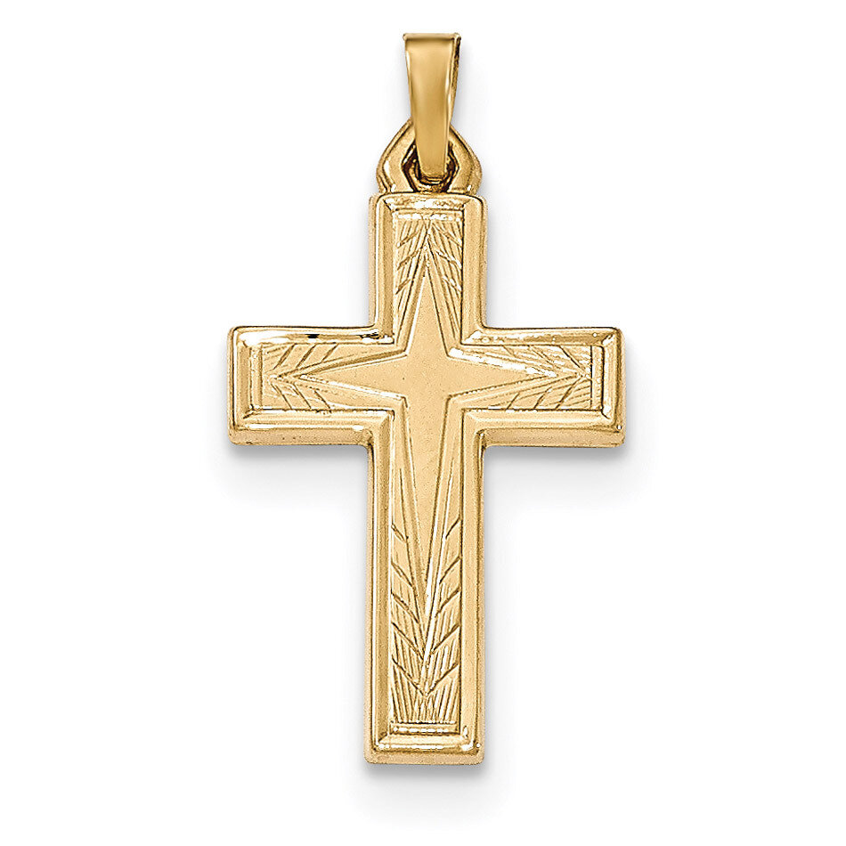 Brushed and Polished Latin Cross Pendant 14k Gold XR1432, MPN: XR1432, 191101369346