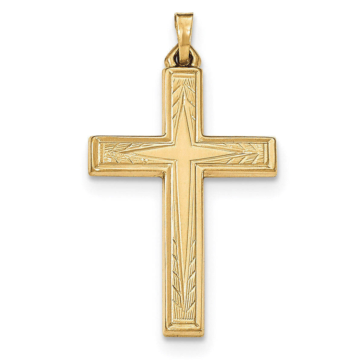 Brushed and Polished Latin Cross Pendant 14k Gold XR1434, MPN: XR1434, 191101457968