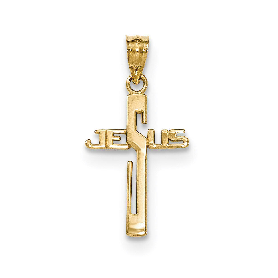 Jesus Cross Pendant 14k Gold Polished XR1500, MPN: XR1500, 191101369360