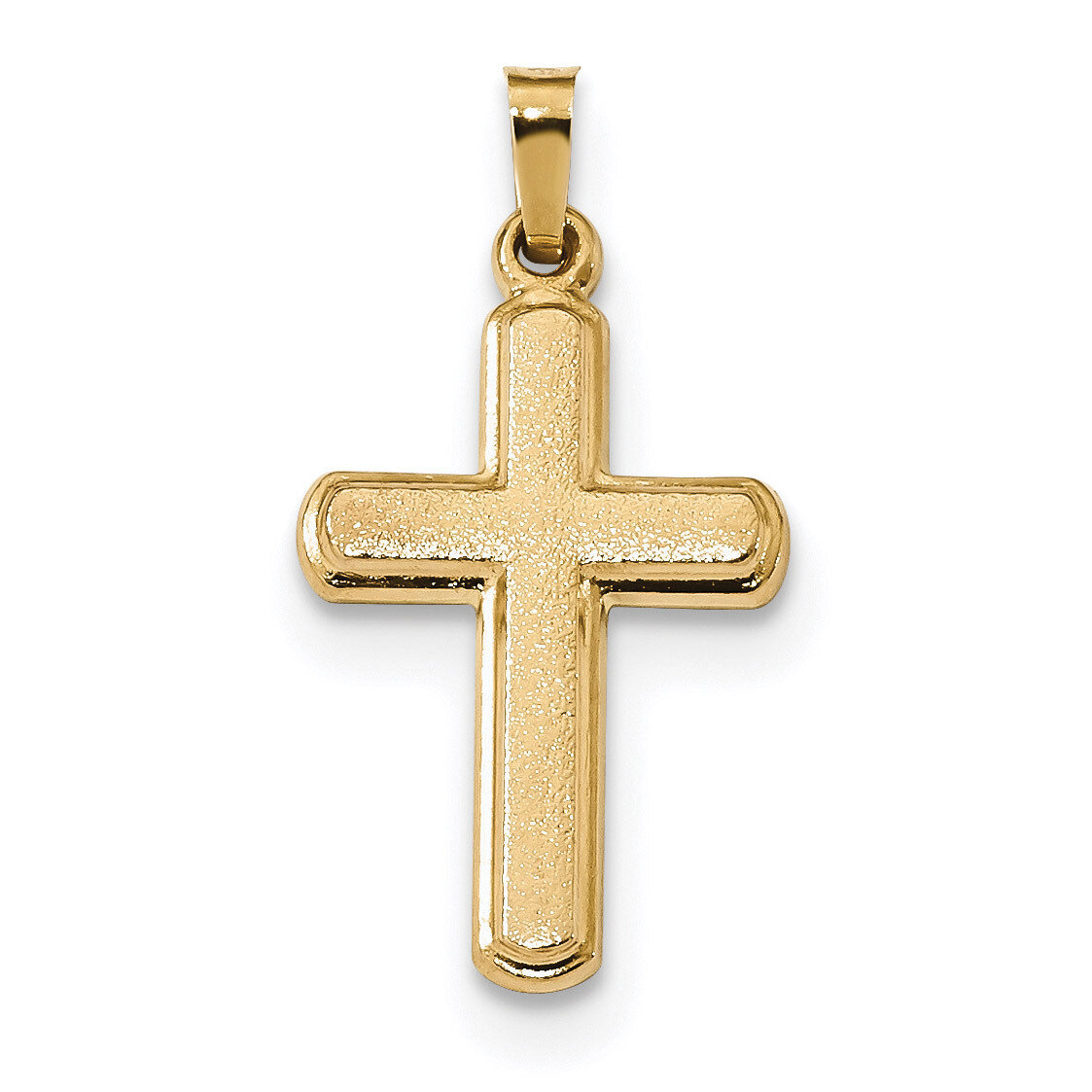 Latin Cross Pendant 14k Gold Satin XR1559