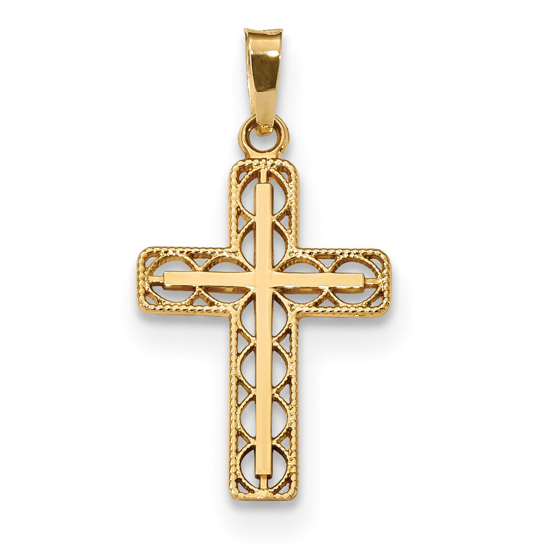 Filigree Cross Pendant 14k Gold Polished XR1561, MPN: XR1561, 883957773377