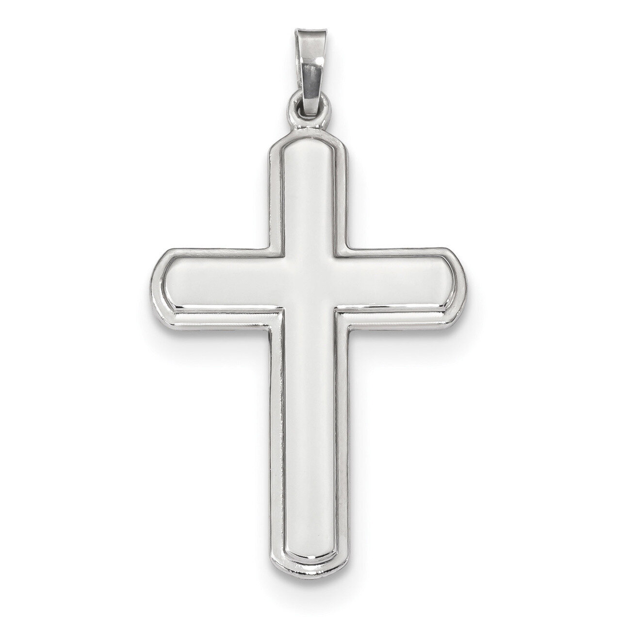 Polished Latin Cross Pendant 14k white Gold XR1563, MPN: XR1563, 886774013077