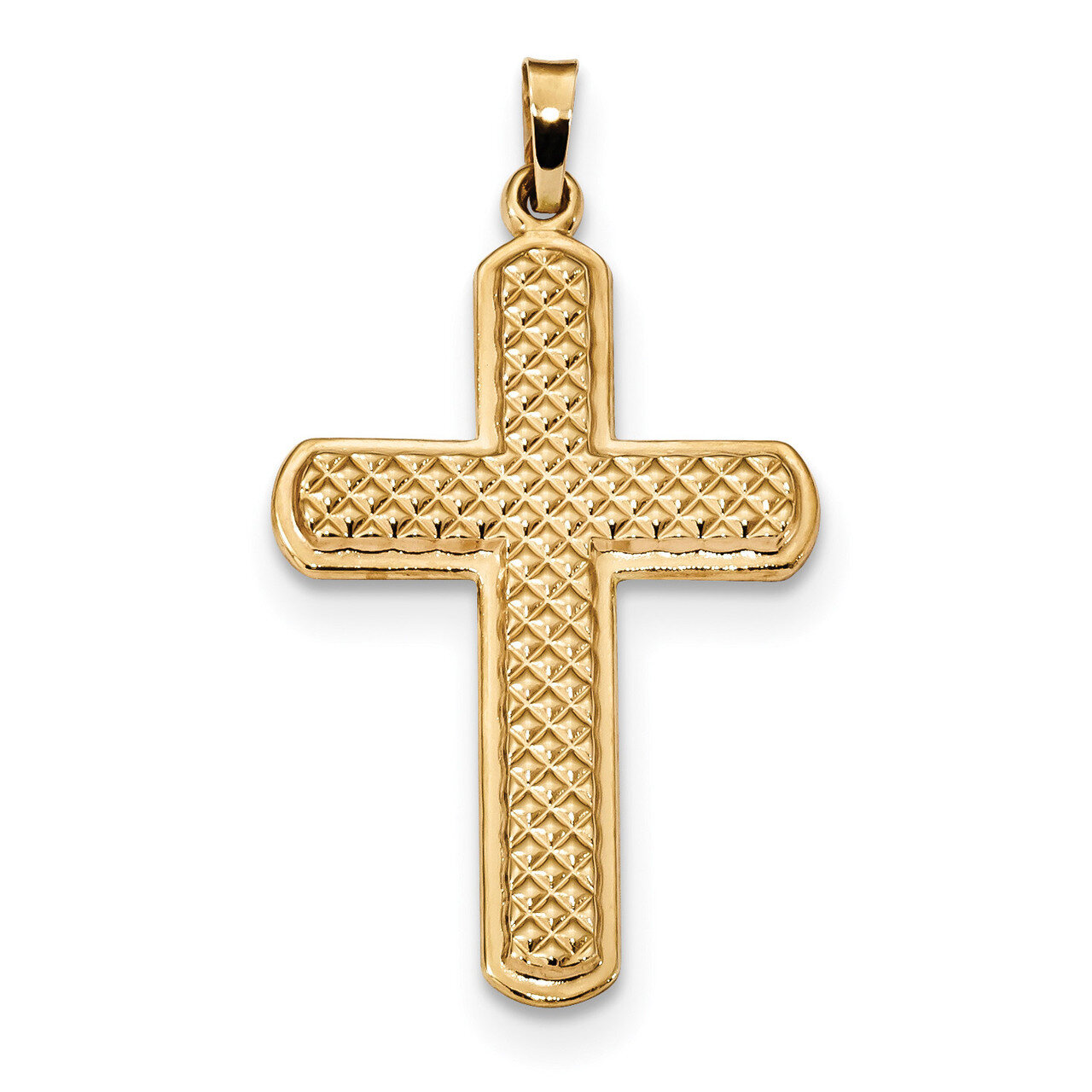 Textured Cross Pendant 14k Gold Polished XR1569, MPN: XR1569, 883957731445
