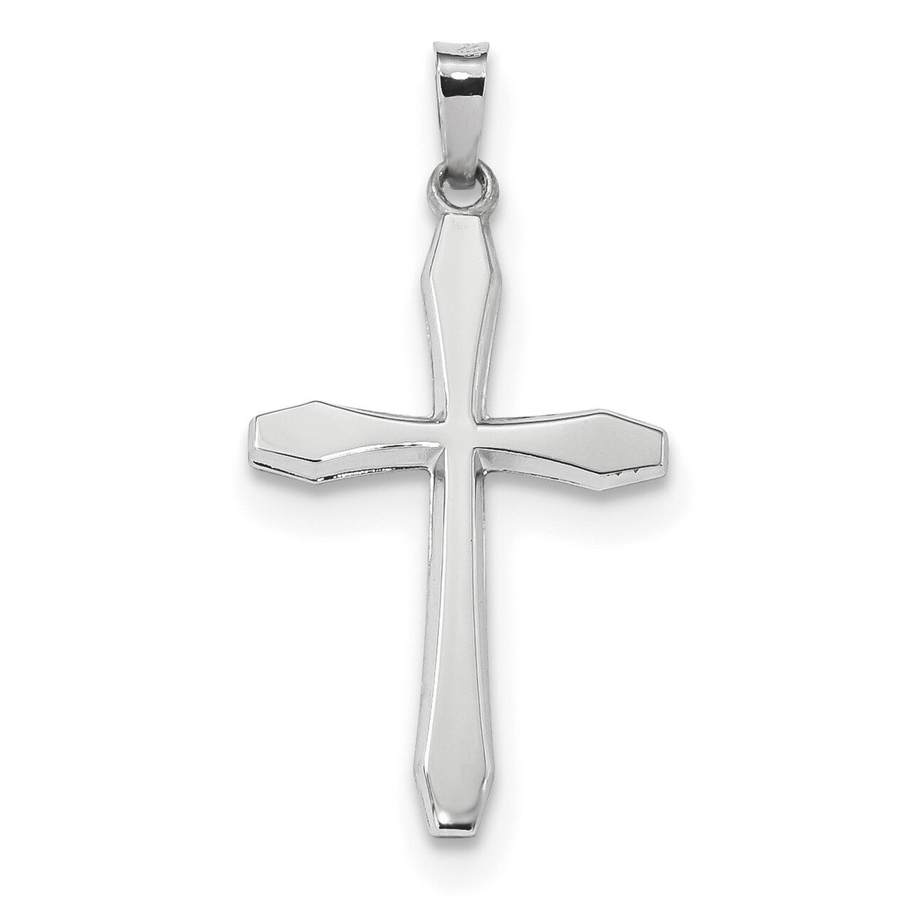 Polished Cross Pendant 14k white Gold XR1571, MPN: XR1571, 883957829784