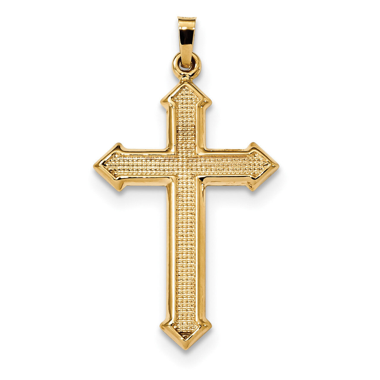 Textured Passion Cross Pendant 14k Gold Polished XR1623, MPN: XR1623, 883957923741