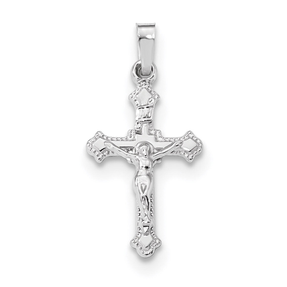 Polished INRI Crucifix Pendant 14k white Gold XR1629, MPN: XR1629, 883957995779