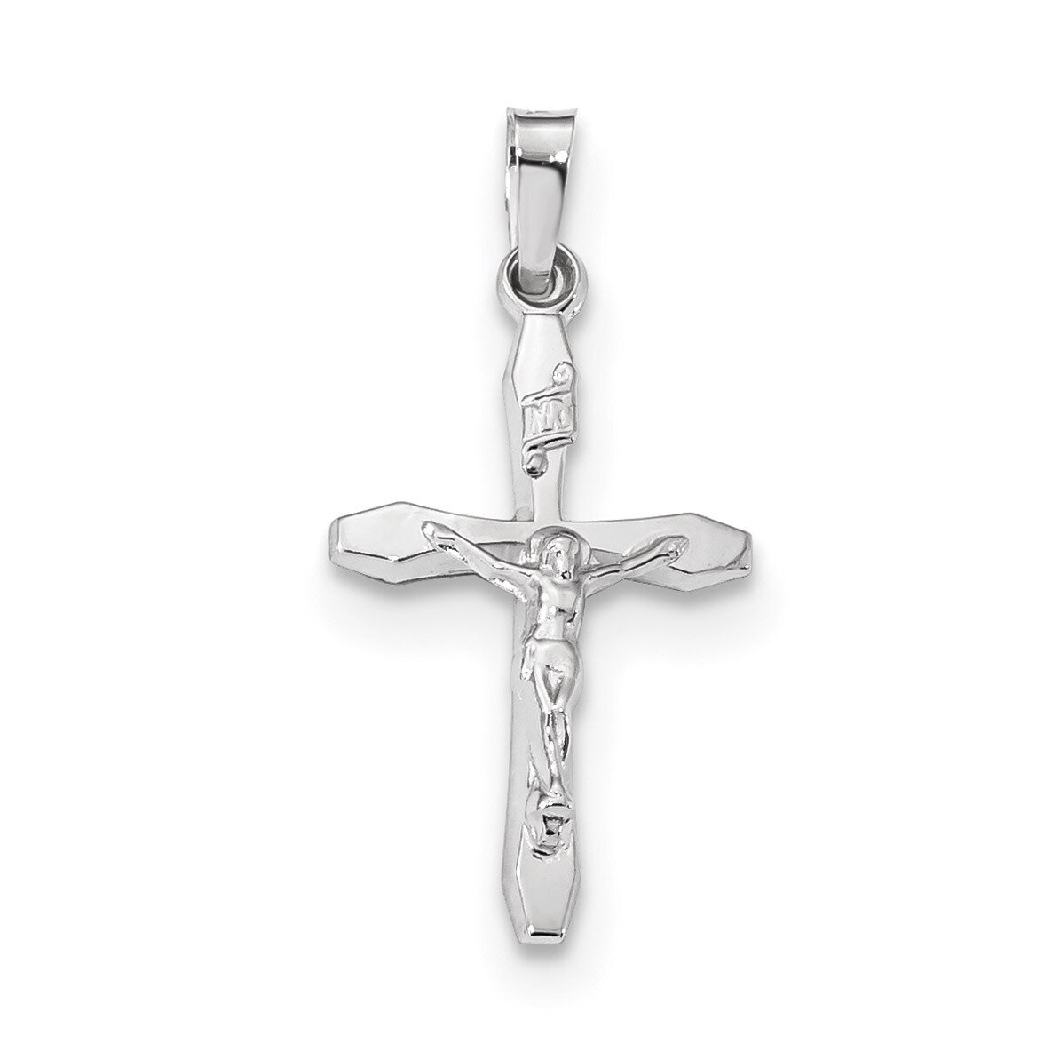 Polished INRI Crucifix Pendant 14k white Gold XR1635, MPN: XR1635, 883957957722