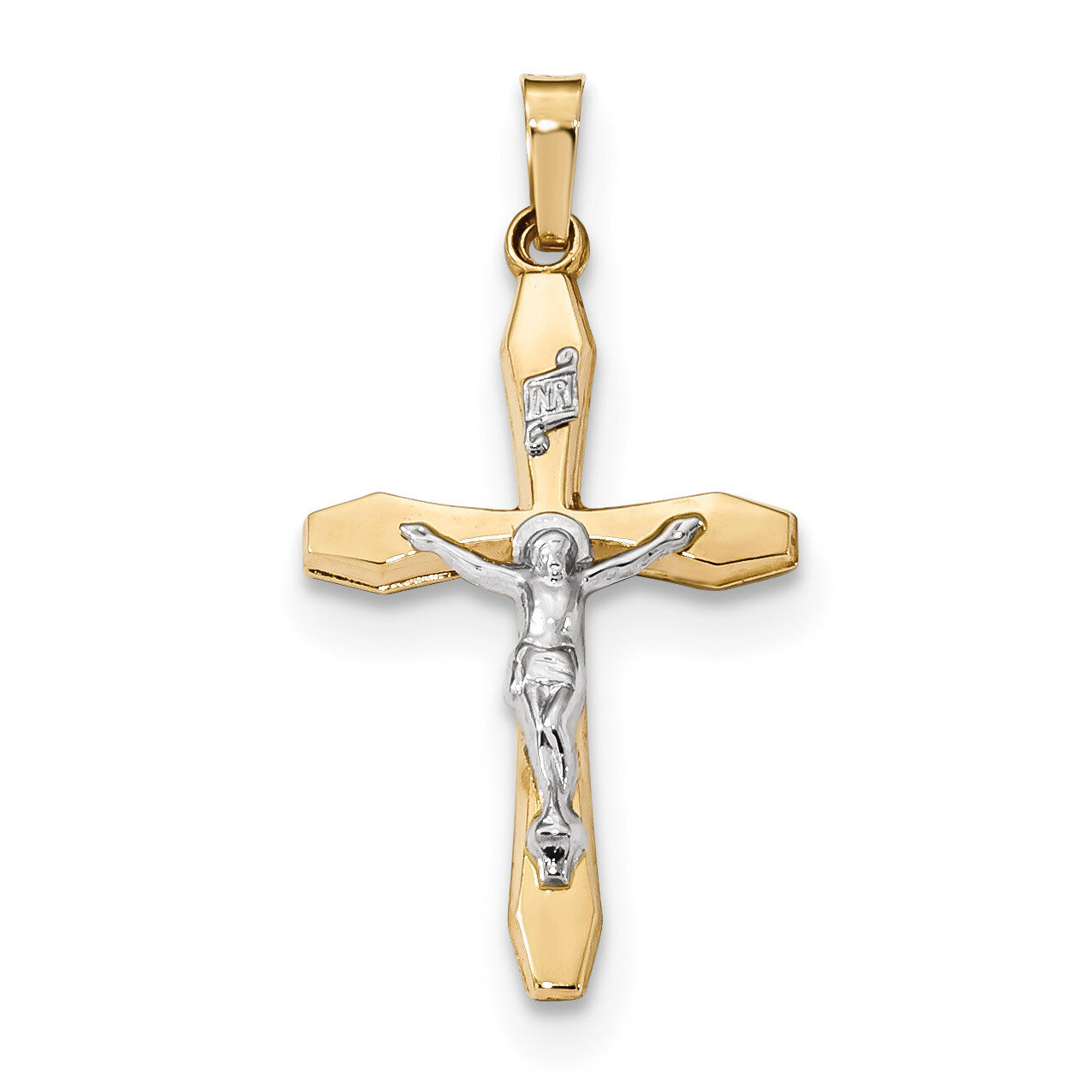 Polished INRI Crucifix Pendant 14k Two-Tone Gold XR1637, MPN: XR1637, 883957839776