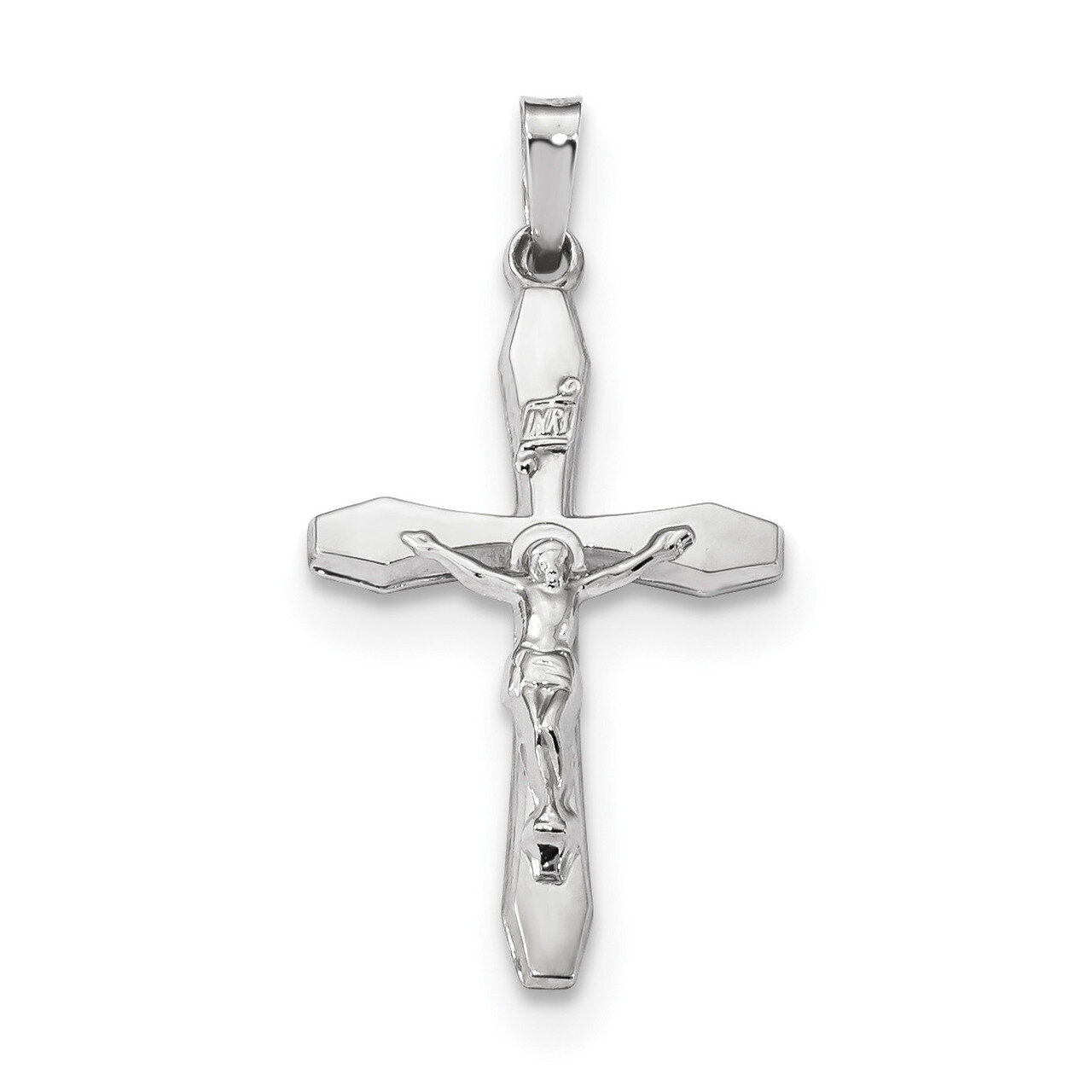 Polished INRI Crucifix Pendant 14k white Gold XR1638, MPN: XR1638, 883957923758