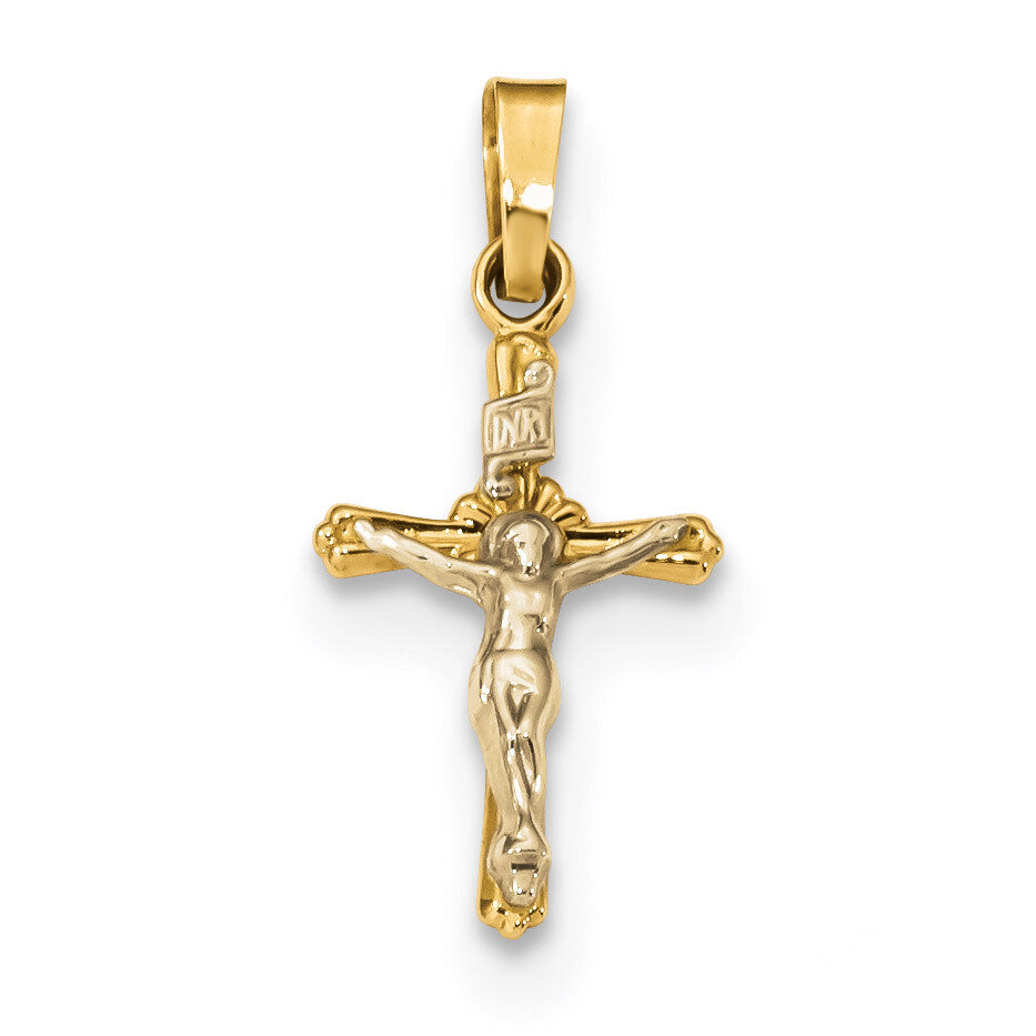 Polished INRI Crucifix Pendant 14k Two-Tone Gold XR1654, MPN: XR1654, 883957220543