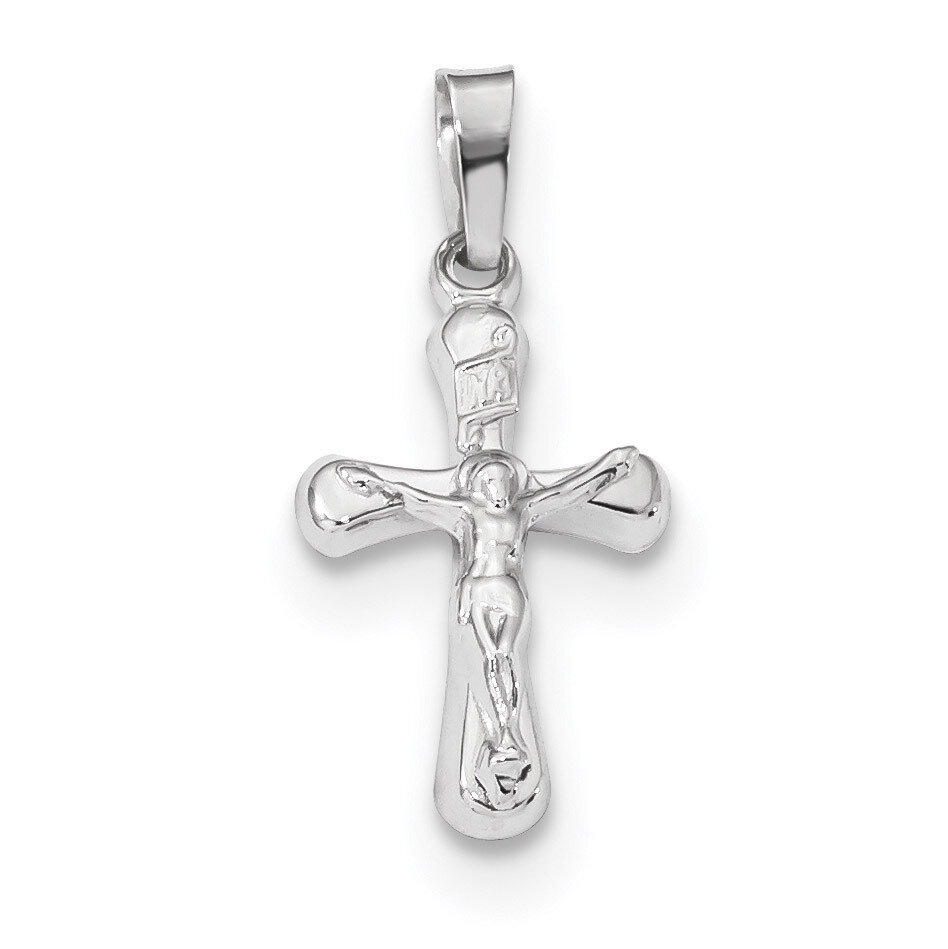 Polished INRI Rounded Crucifix Pendant 14k white Gold XR1656, MPN: XR1656, 883957731483