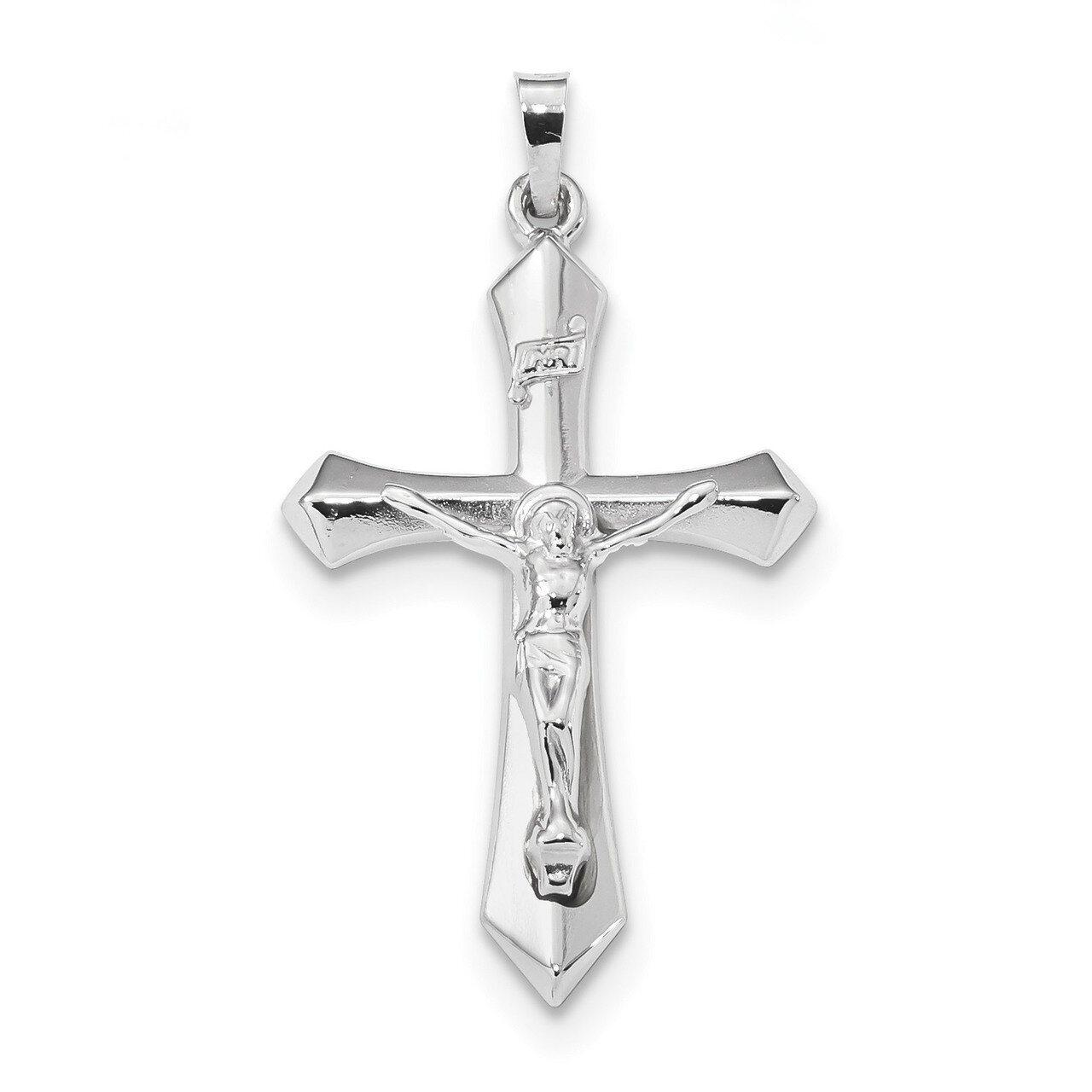 Polished INRI Passion Crucifix Pendant 14k white Gold XR1668, MPN: XR1668, 883957923772