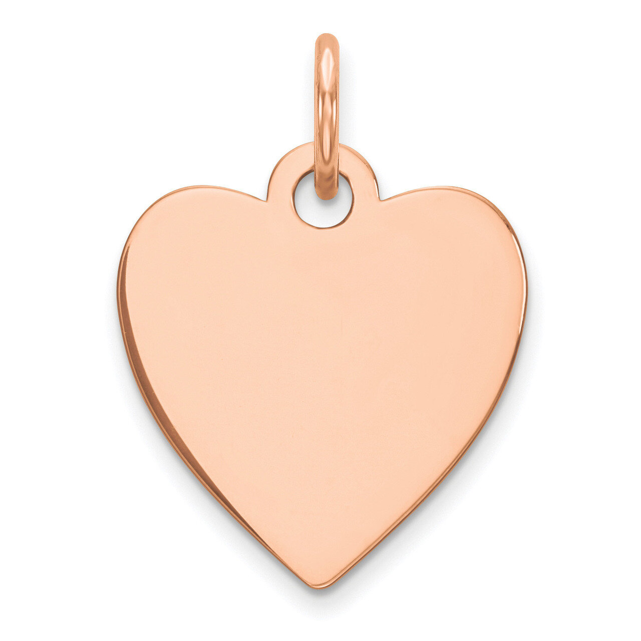 .027 Gauge Engravable Heart Disc Charm 14k Rose Gold Plain XRM196/27, MPN: XRM196/27, 191101455322