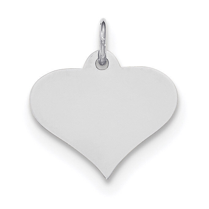Plain .018 Gauge Engravable Heart Disc Charm 14k white Gold XWM625/18, MPN: XWM625/18, 191101458125
