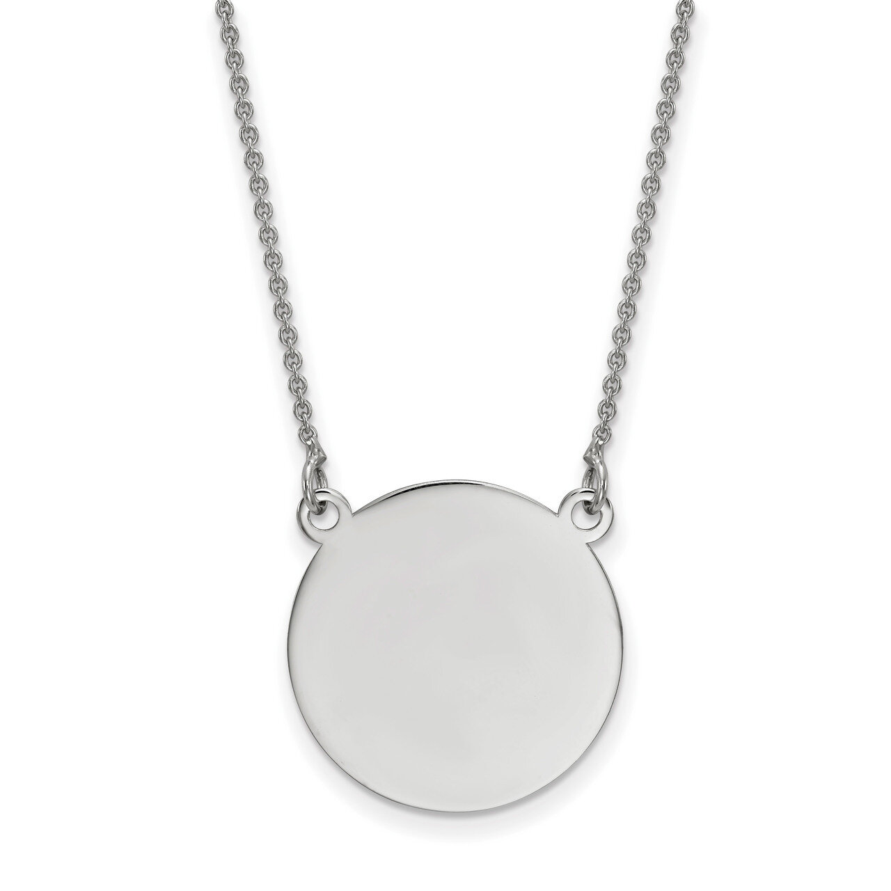 18 Inch Plain .027 Gauge Circular Engravable Disc 18 Necklace 14k white Gold XWM625/27-18, MPN: XWM…