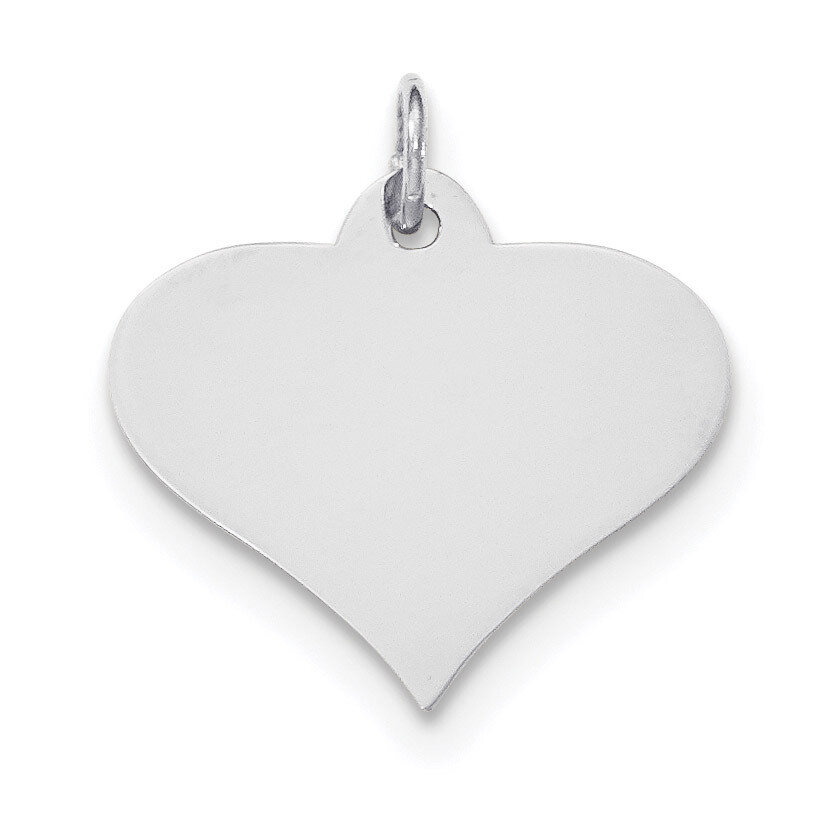 Plain .035 Gauge Engravable Heart Disc Charm 14k white Gold XWM628/35, MPN: XWM628/35, 191101456848
