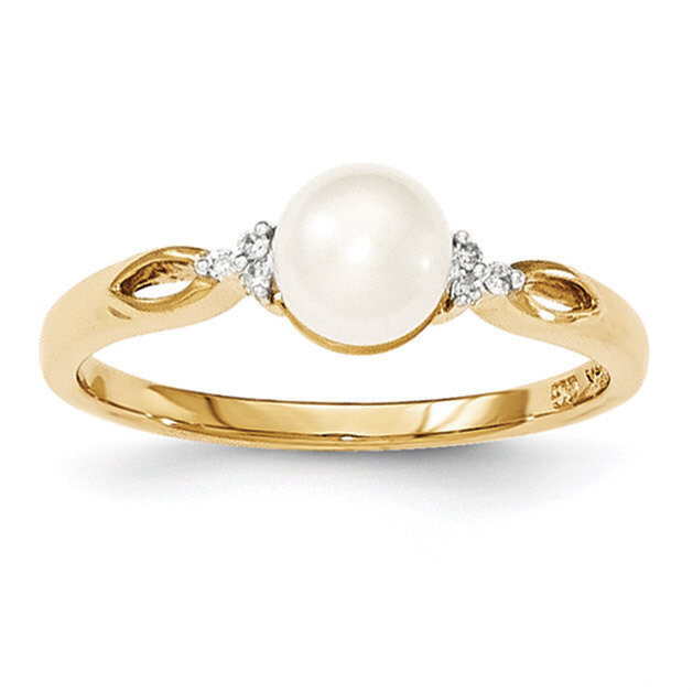 Fresh Water Cultured Pearl and Diamond Ring 14k Gold Y13010PL/AA, MPN: Y13010PL/AA, 883957720272