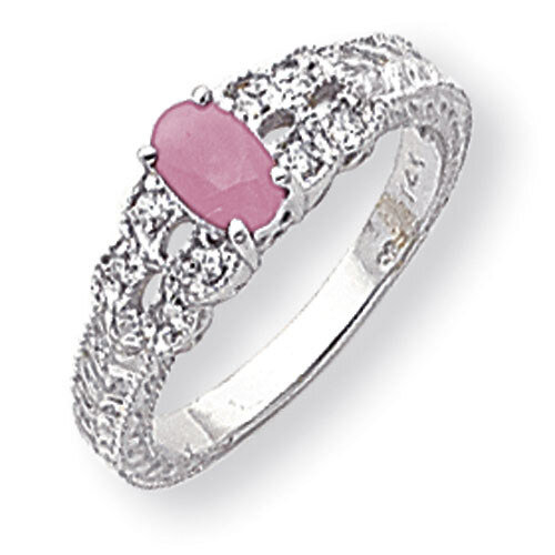 Pink Sapphire Diamond Ring 14k white Gold 6x4mm Oval Y2065SP/A, MPN: Y2065SP/A, 883957685694