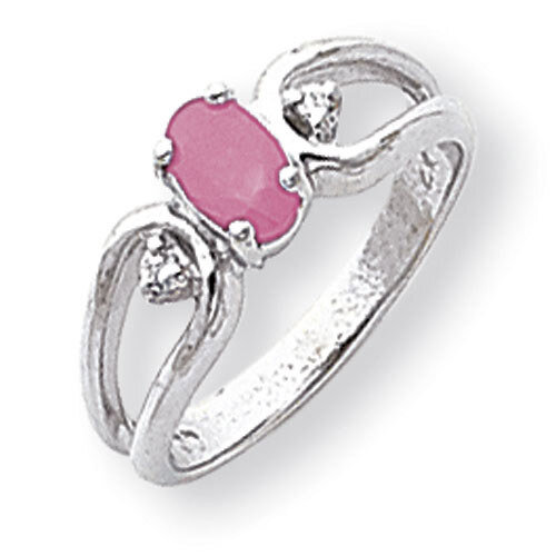 Pink Sapphire Diamond Ring 14k white Gold 6x4mm Oval Y2082SP/A, MPN: Y2082SP/A, 883957709024