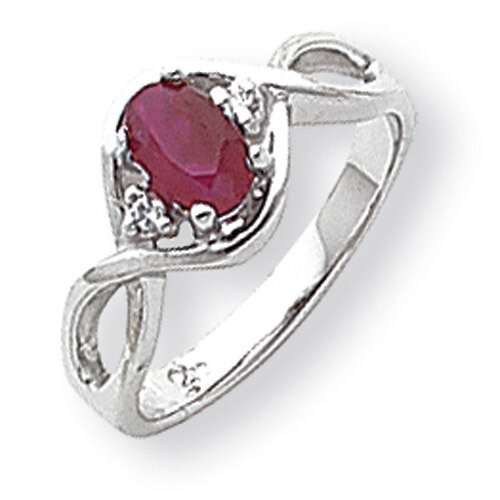 Ruby Diamond Ring 14k white Gold 6x4mm Oval Y2086R/A, MPN: Y2086R/A, 883957709758