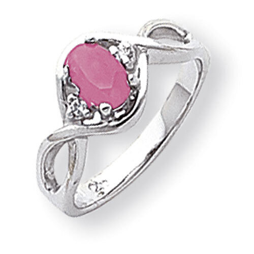 Pink Sapphire Diamond Ring 14k white Gold 6x4mm Oval Y2086SP/A, MPN: Y2086SP/A, 883957709031
