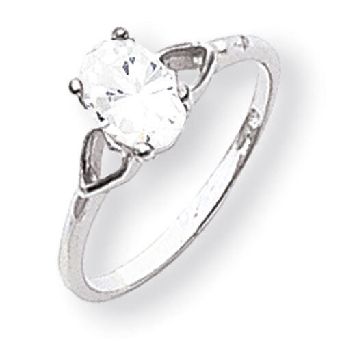 Cubic Zirconia Ring 14k white Gold 7x5mm Oval Y2194CZ Diamond, MPN: Y2194CZ, 883957552569
