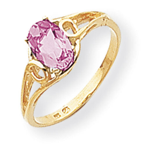 Pink Sapphire Ring 14k Gold 7x5mm Oval Y2205SP, MPN: Y2205SP, 883957543918
