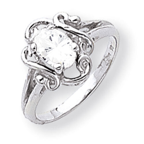 Cubic Zirconia Ring 14k white Gold 7x5mm Oval Y2228CZ Diamond, MPN: Y2228CZ, 883957552606
