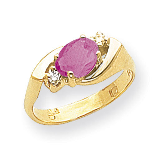 Pink Sapphire Diamond Ring 14k Gold 7x5mm Oval Y2260SP/A, MPN: Y2260SP/A, 883957612270