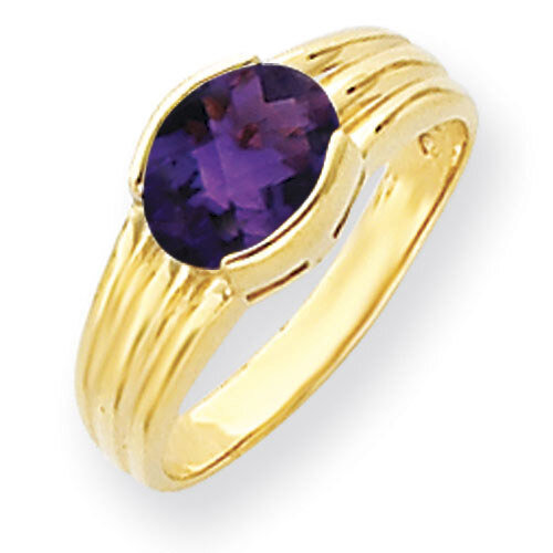 Amethyst Ring 14k Gold 8x6mm Oval Y4473AM