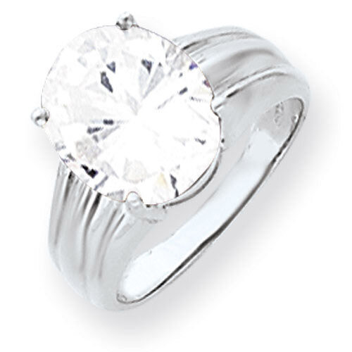 Cubic Zirconia Ring 14k white Gold 12x10mm Oval Y4549CZ Diamond, MPN: Y4549CZ, 883957442242