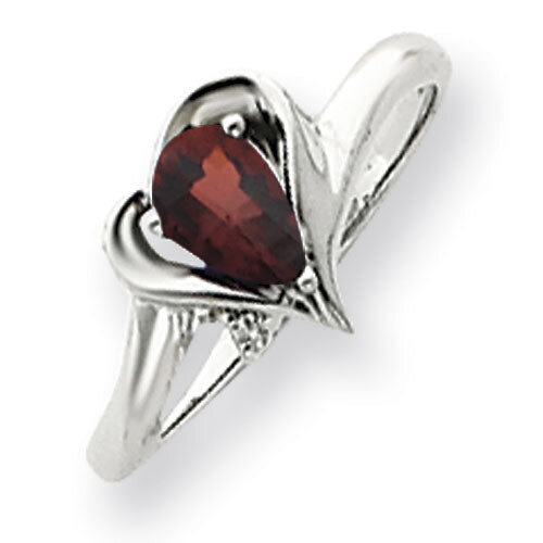 Garnet Diamond Ring 14k white Gold 6x4mm Pear Y4560GA/A, MPN: Y4560GA/A, 883957452630