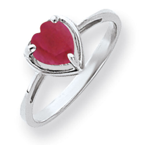 6mm Heart Created Ruby Ring 14k white Gold Y4563CR, MPN: Y4563CR, 883957452081