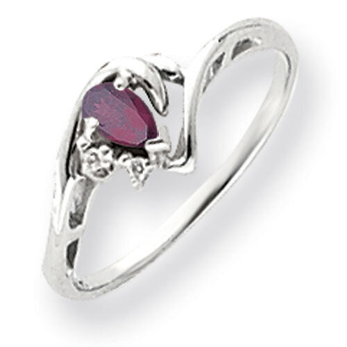 Rhodolite Garnet Diamond Ring 5x3mm Pear 14k white Gold Y4628RG/A, MPN: Y4628RG/A, 883957466361