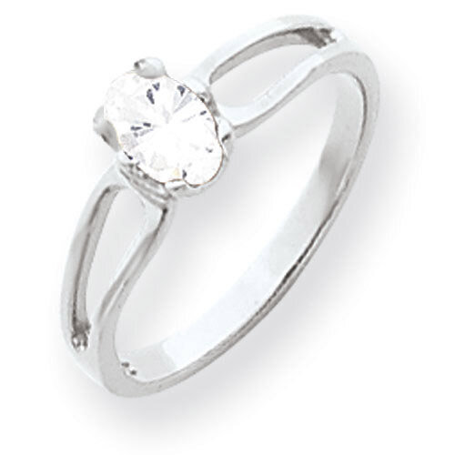 Cubic Zirconia Ring 14k white Gold 6x4mm Oval Y4634CZ Diamond, MPN: Y4634CZ, 883957564425
