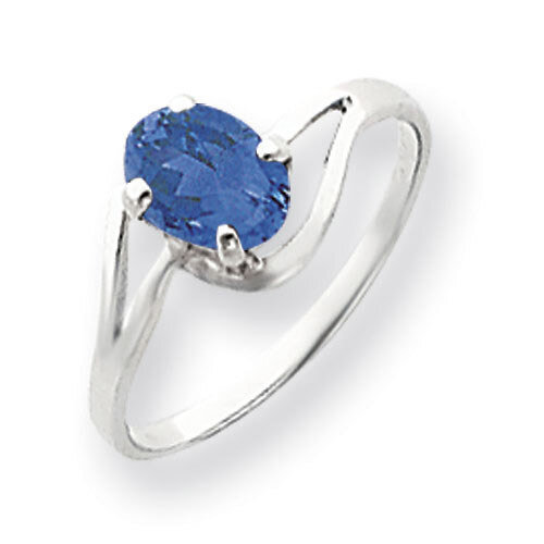 Tanzanite Ring 14k white Gold 7x5mm Oval Y4643T, MPN: Y4643T, 883957566863