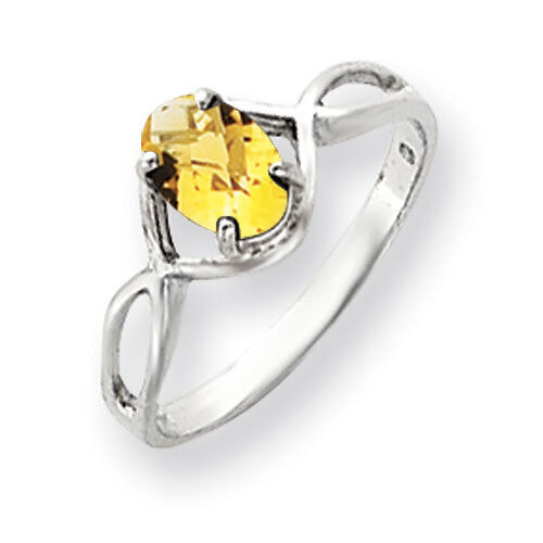 Citrine Ring 14k white Gold 7x5mm Oval Y4645CI, MPN: Y4645CI, 883957565972