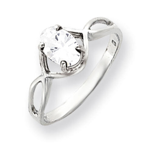 Cubic Zirconia Ring 14k white Gold 7x5mm Oval Y4645CZ Diamond, MPN: Y4645CZ, 883957566092