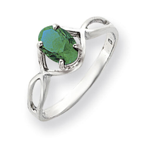 Emerald Ring 14k white Gold 7x5mm Oval Y4645E, MPN: Y4645E, 883957566153