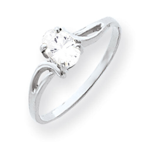 Cubic Zirconia Ring 14k white Gold 6x4mm Oval Y4649CZ Diamond, MPN: Y4649CZ, 883957564418