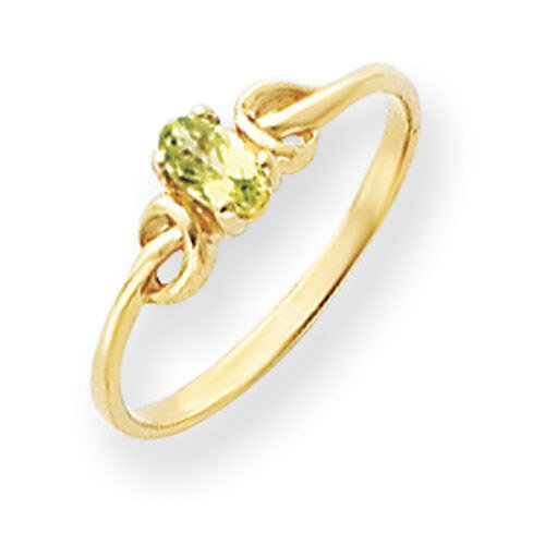 Peridot Ring 14k Gold 5x3mm Oval Y4650PE, MPN: Y4650PE, 883957560083