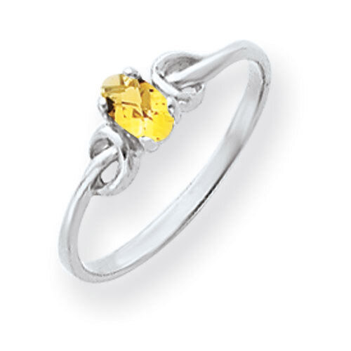 Citrine Ring 14k white Gold 5x3mm Oval Y4651CI, MPN: Y4651CI, 883957563541